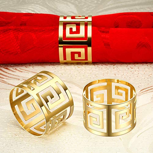 SHIONSON Set of 6 Napkin Rings for Dinning Table Setting- Napkin Holder Rings for Holiday Party, Home Kitchen for Casual or Formal Occasion,Wedding Party Dinner Table Decoration (Gold)… | The Storepaperoomates Retail Market - Fast Affordable Shopping