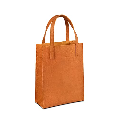 YAYAS Leather Travel Light Brown Shoulder Tote – Handbag For Men & Women – Leather Handles. HandMade (US-BOLSA Travel Cafe Claro)