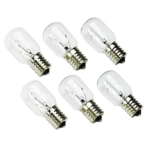 8206232A Whirlpool Microwave Light Bulb,6 Pack 40w 125v E17 Microwave Oven Replacement Parts for Microwave,Exact Fit for Whirlpool Maytag Microwaves,Lava Lamp Bulb
