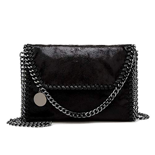 JOTHIN Small Crossbody Bags for Women Vintage Fashion Women’s Shoulder Handbags Black Clutch Chain Purses Designer Handbags for Women Bags(Black)