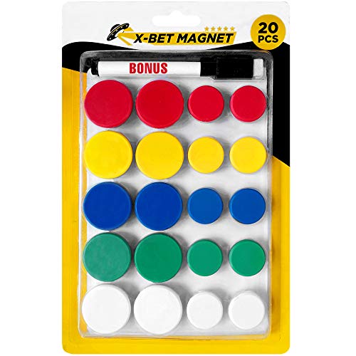 Refrigerator Magnets for Whiteboard, Fridge and Locker – Round Magnets for Classroom, Kitchen and Office – Fridge Magnets for Refrigerator 20 PCs | The Storepaperoomates Retail Market - Fast Affordable Shopping