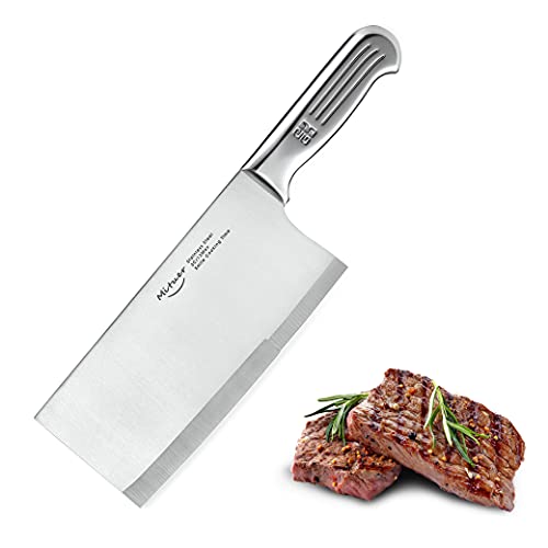 Mituer Meat Cleaver 7 inch Butcher Knife – Stainless Steel Chinese Chef Knife – Cleaver Knife for Restaurants and Home