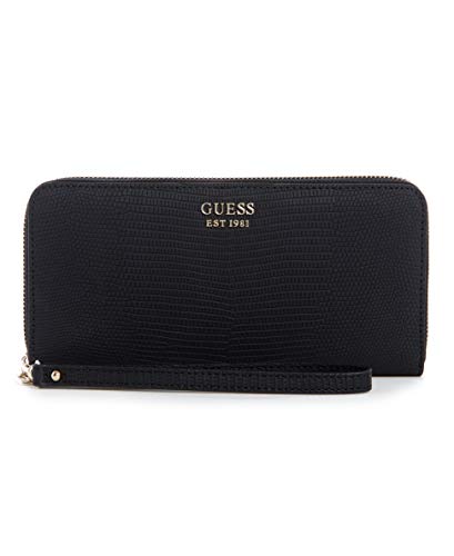 GUESS womens Wallet, Wristlet, Zip Around, wallet wristlet clutch, Black, One Size US