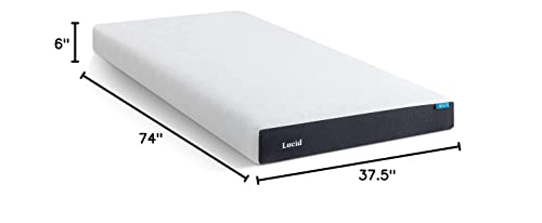 Lucid 6 Inch Twin Mattress – Firm Gel Memory Foam Mattress Twin— Bamboo Charcoal Mattress in a Box—CertiPur Certified | The Storepaperoomates Retail Market - Fast Affordable Shopping