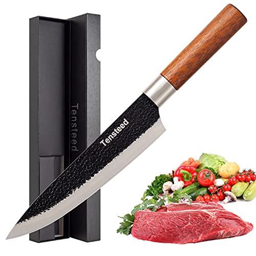 Chef Knife 8 Inch Kitchen Knife, Gyuto Knife, Alloy Steel Meat Vegetables Knives with Round Handle, Knife for Home Kitchen& Restaurant-TenSteed…