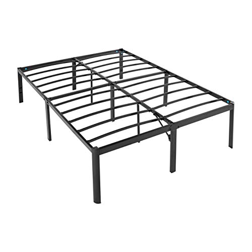 Amazon Basics Heavy Duty Non-Slip Bed Frame with Steel Slats, Easy Assembly – 18-Inch, Queen