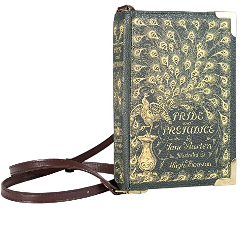 Pride and Prejudice by Jane Austen Green Large Book Themed Purse for Literary Lovers – Ideal Literary Gift for Book Club, Readers, Authors & Bookworms – Handbag & Crossbody Bag by Well Read