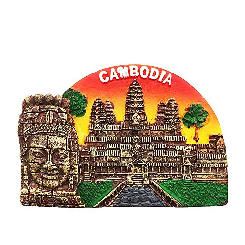 3D Angkor Wat Cambodia Fridge Magnet Travel Souvenir Gift Collection Home Kitchen Decoration Refrigerator Magnetic Sticker