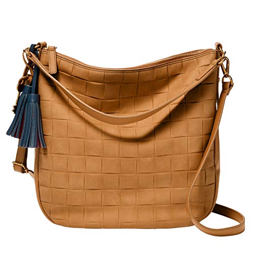 Fossil Women’s Jolie Leather Hobo Purse Handbag, Tan