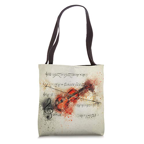 Vintage Violin and Sheet Music | Classical Music Lovers Tote Bag