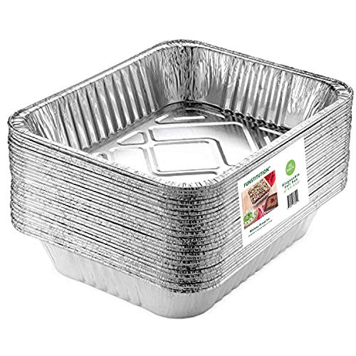 Aluminum Foil Pans(30 Pack) – 9×13 Inches Tin Foil Pans with High Heat Conductivity – Disposable Cookware For Baking, Grilling, Cooking, Storing, Prepping – Disposable Aluminum Baking Pans