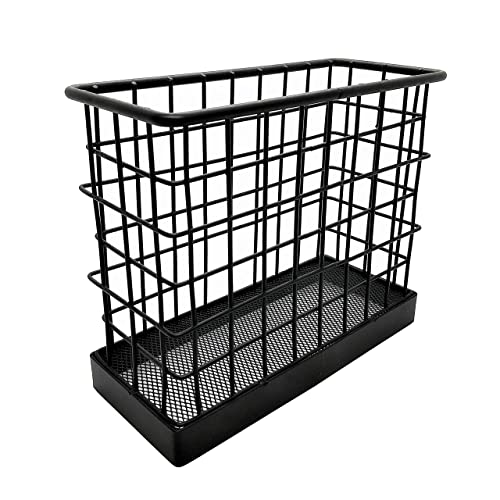 Wire Classic Metal Napkin Organizer Holder for Kitchen Restaurant Home Stylish Decor – Dining Tables, Stylish Black Countertop Storage Indoor and Outdoor Use Vertical Tissue Dispenser