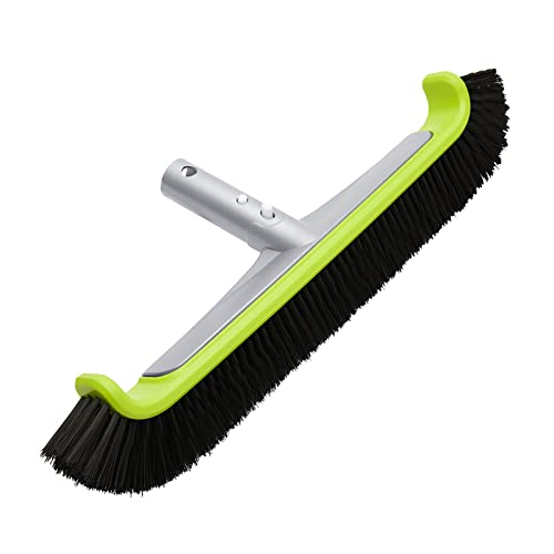 Heavy Duty Pool Brush for Wall & Tile with Reinforced Aluminium Back, Premium Strong Bristle Brush