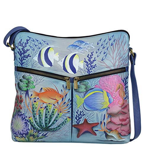 Anna by Anuschka Zip-Top Multi-Compartment Tall Organizer, Treasures of The Reef