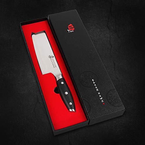 TUO Nakiri Knife – 6.5 inch Kitchen Chef Knife Vegetable Cleaver – Asian Usuba Knife – German HC Steel- Full Tang Pakkawood Handle – BLACK HAWK SERIES with Gift Box | The Storepaperoomates Retail Market - Fast Affordable Shopping