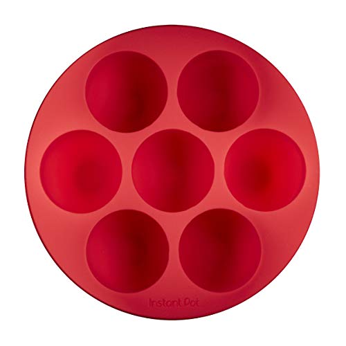 Instant Pot – 5252242 Instant Pot Official Silicone Egg Bites Pan with Lid, Compatible with 6-quart and 8-quart cookers, Red