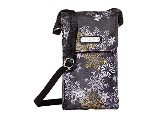 Baggallini womens Phone Crossbody Mini, Frosted Black, One Size US