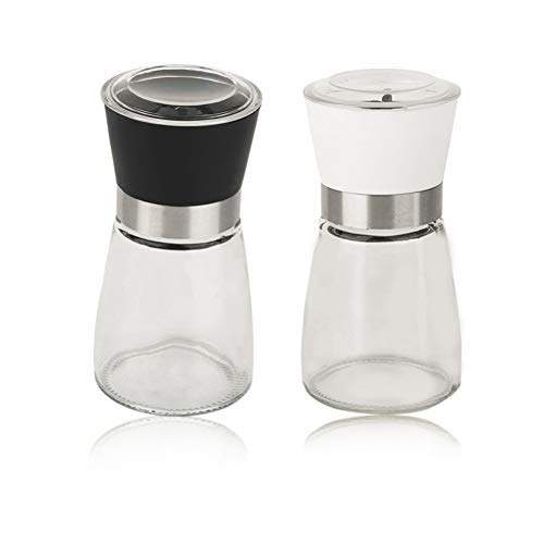LBPYRMIGV Home Kitchen Accessories Stainless Steel Glass Manual Pepper Salt Spice Grinder Pepper Grinder Spice Container