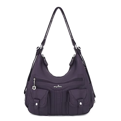 Soft Washed Leather Hobo Women Handbags Roomy Multiple Pockets Street ladies’ Shoulder Bag Fashion Tote Satchel Bag