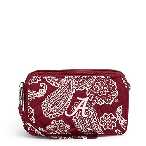 Vera Bradley unisex adult Collegiate All in One With Rfid Protection (Multiple Teams Available) Crossbody Purse, The University of Alabama Cardinal/White Bandana, One Size US