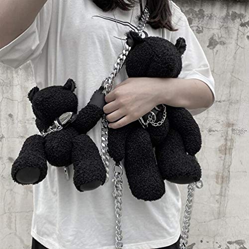 TENDYCOCO Crossbody Bag with Chain Stuffed Animal Purse Teddy Bear Purse Gothic Purse | The Storepaperoomates Retail Market - Fast Affordable Shopping