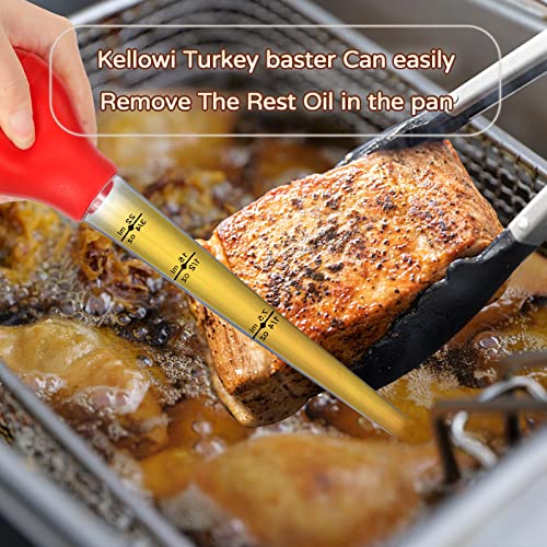Kellowi Turkey baster, Food Grade Baster syringe for cooking and Home Baking Kitchen Tool，Quality Silicone Bulb baster Including Stainless steel Injector needles and brush for easy clean up，Red | The Storepaperoomates Retail Market - Fast Affordable Shopping