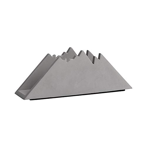 JHNIF Snow Mountain Design Cement Tabletop Napkin Holder for Kitchen Restaurant Home Decor.