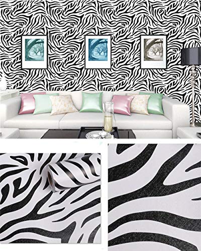 PoetryHome Self Adhesive Vinyl Zebra Stripe Wall Paper Shelf Liner Drawer Cabinets Dresser Crafts Sticker 17.7×117 Inches | The Storepaperoomates Retail Market - Fast Affordable Shopping