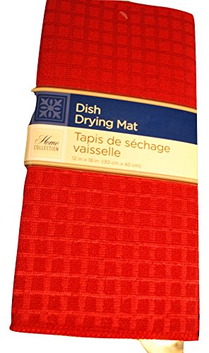 Home Collection Red Dish Drying Mat – 12″ x 18″