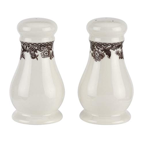 Spode Delamere Salt and Pepper Set | Salt and Pepper Shakers for Kitchen and Tabletop | Measures 4 Inches | Made from Fine Porcelain | Classic Home Décor