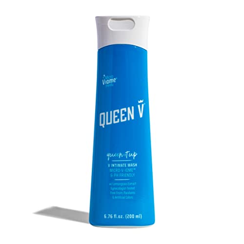 QUEEN V Queen it Up- Intimate Wash, pH friendly, daily use fresh and clean shower gel with lemongrass extract and lactic acid, gynecologically tested, recyclable bottle, 6.76 fl oz.