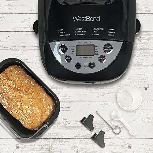 West Bend Hi-Rise Bread Maker Programmable Horizontal Dual Blade with 12 Programs Including Gluten Free, 3-Pound, Gray | The Storepaperoomates Retail Market - Fast Affordable Shopping