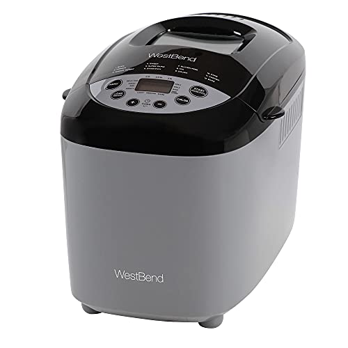 West Bend Hi-Rise Bread Maker Programmable Horizontal Dual Blade with 12 Programs Including Gluten Free, 3-Pound, Gray | The Storepaperoomates Retail Market - Fast Affordable Shopping