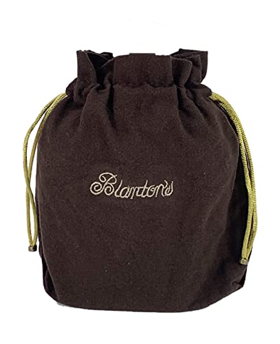 New-Embroidered-Blanton-Bourbon-Brown-Felt-With-Gold-Cord-Drawstring-Bag