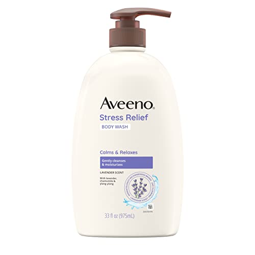 Aveeno Stress Relief Body Wash with Soothing Oat, Gently Cleanses and Moisturizes with Lavender Scent, Chamomile & Ylang-Ylang Essential Oils, Dye-Free & Soap-Free Calming Body Wash, 33 fl. oz | The Storepaperoomates Retail Market - Fast Affordable Shopping