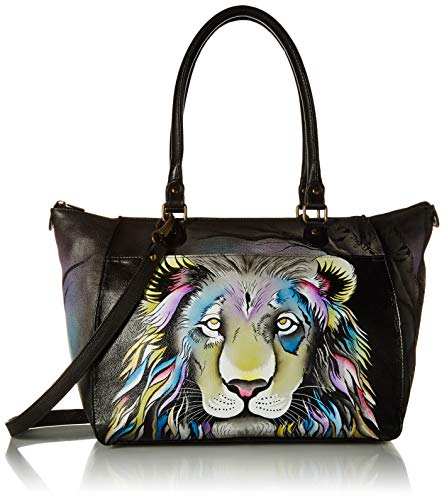 Anna by Anuschka Tote Bag | Genuine Leather | Large, Lion Pride