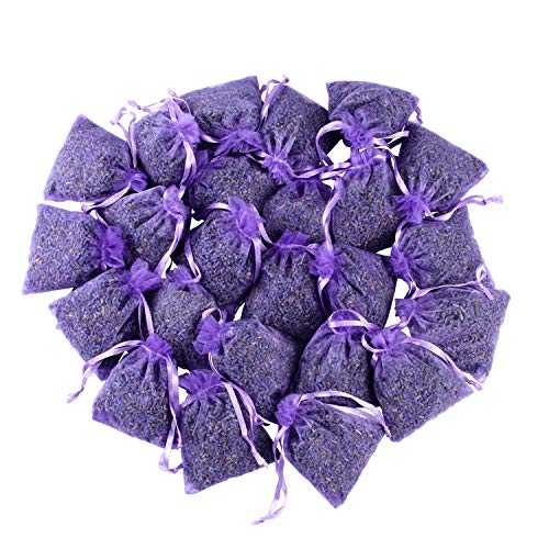 French Lavender Sachets for Drawers and Closets Fresh Scents, Home Fragrance Sachet, Pack of 24, Purple, LV-S-C-24-1