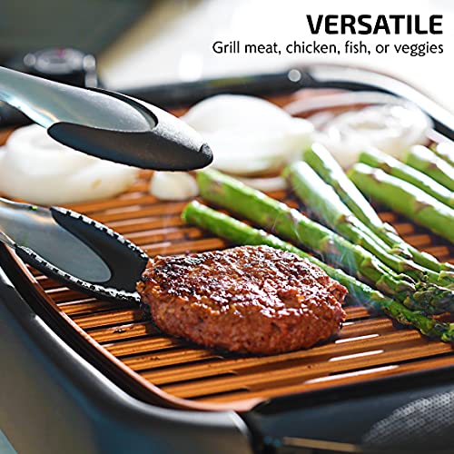 Ovente Electric Indoor Grill 13 x 10 Inch Nonstick Plate, Temperature Control with Large Grilling Surface Perfect for Cooking BBQ and Party, Portable and Easy to Clean Oil Drip Pan, Copper GD1632NLCO | The Storepaperoomates Retail Market - Fast Affordable Shopping