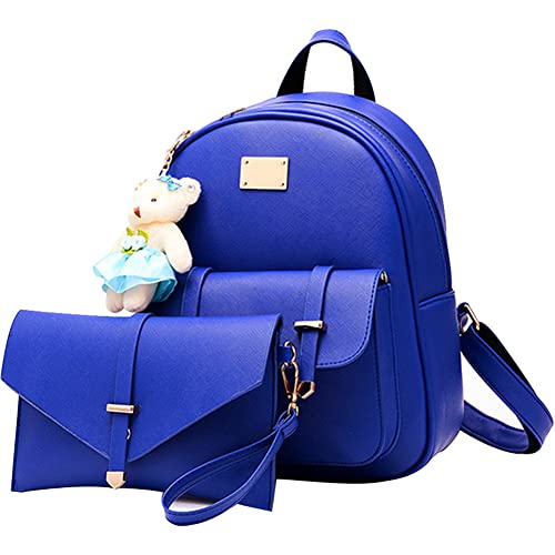 Bags for Teens Girls Purse Backpacks Mini PU Leather Fashion Small Bookbag with Wallet Set
