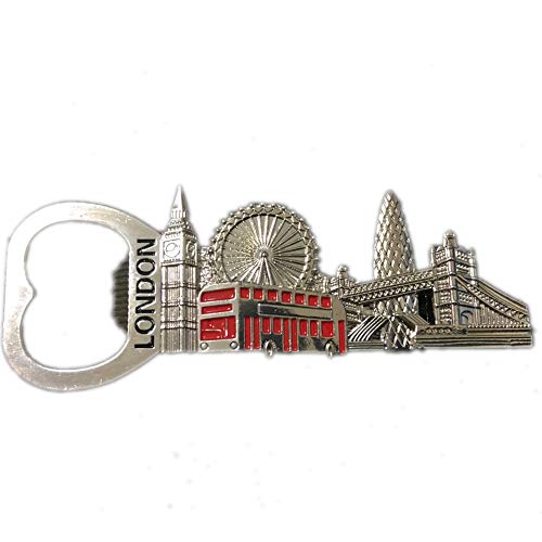 London England World 3D Metal Strong Fridge Bottle Opener Mgnet Collection Travel Souvenir Tourist Gift Home and Kitchen Decoration Magnetic Sticker From China (C)