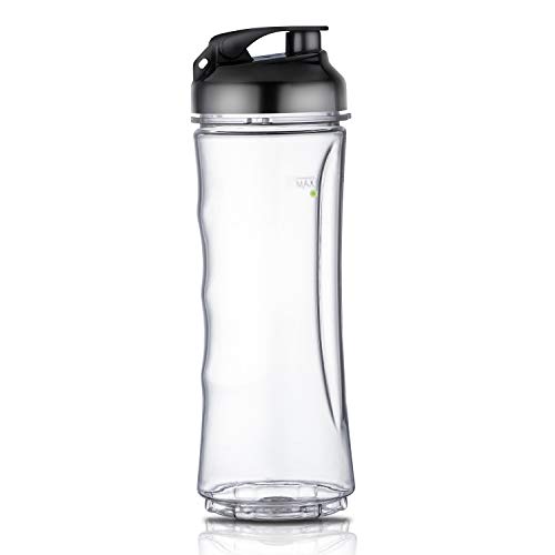 La Reveuse 18 oz BPA Free Portable Sports Bottle Cup with Travel Lid Fits 300w Blender