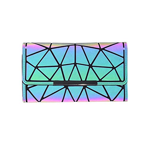 Women Holographic Wallet Geometric Luminous Wallets Lumikay Purse Long Wallet Flash Cross Body Bag NO.2