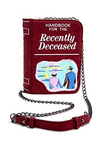 Spirit Beetlejuice Handbook For The Recently Deceased Crossbody Bag, Brown, 6″ x 9″ x 2 1/4″