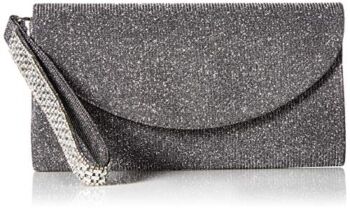 Jessica McClintock womens Vienna Sparkle & Shine Flap wristlet handbags, Pewter, One Size US | The Storepaperoomates Retail Market - Fast Affordable Shopping