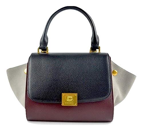 Tricolor Trapeze Medium Leather Handbag