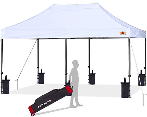 ABCCANOPY Patio Pop Up Canopy Tent 10×20 Commercial-Series(White)