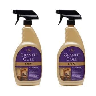 Granite Gold Polish Spray – Maintain Shine And Luster Of Natural Stone Surfaces – 24 Ounces (Pack of 2)