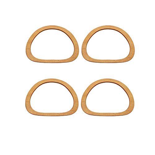 Model Worker 4PCS MDF Oval Shaped Handles Replacement for Handmade Bag Handbags Purse Handles (Light Brown) | The Storepaperoomates Retail Market - Fast Affordable Shopping