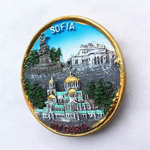 Sofia Bulgaria Fridge Magnet World City Resin 3D Strong Souvenir Tourist Gift Chinese Magnet Hand Made Craft Creative Home and Kitchen Decoration Magnetic Sticker (Bulgaria) | The Storepaperoomates Retail Market - Fast Affordable Shopping