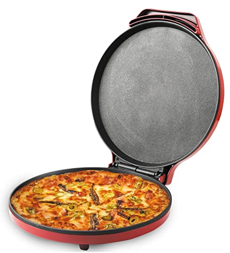 Courant Precision Non-Stick Pizza Maker Machine For Home, Calzone Maker, Pizza oven in Red